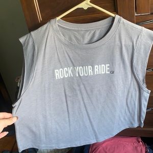 Cyclebar muscle crop tank (never worn) size Medium